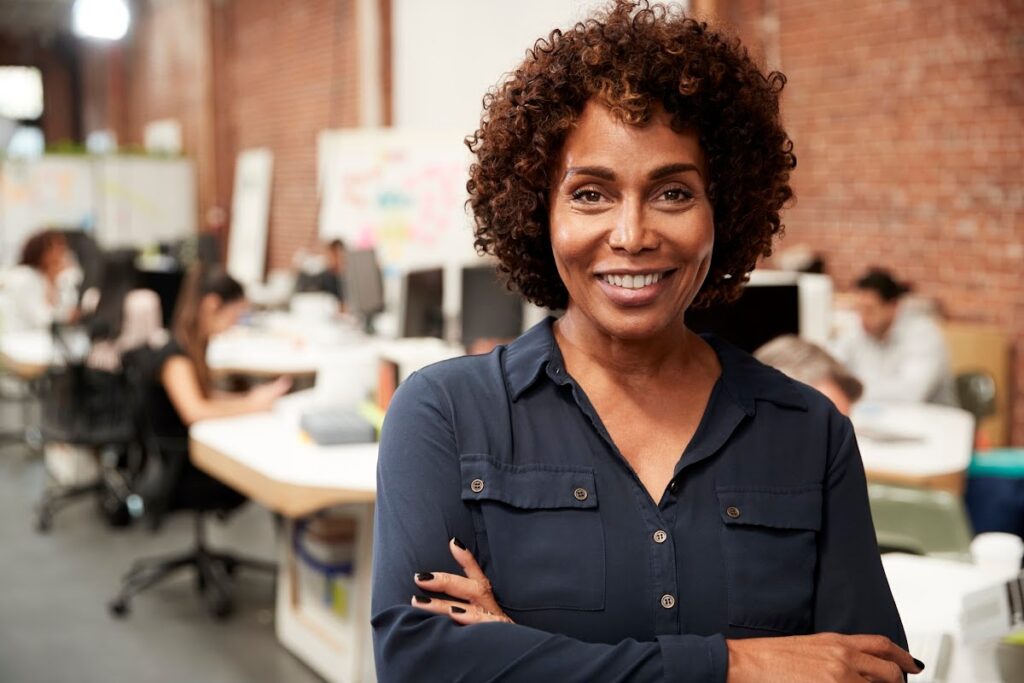 Mature woman smiling