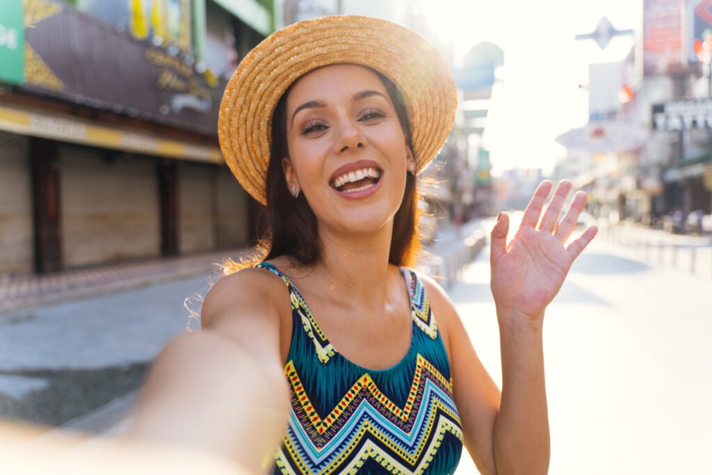 Woman posing for a photo in Detroit, Michigan