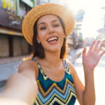 Woman posing for a photo in Detroit, Michigan